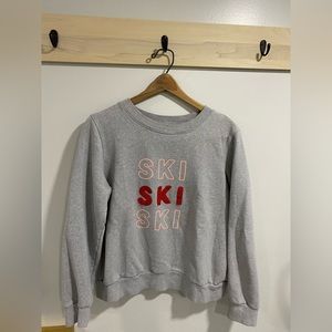 1901 Grey crew neck sweatshirt. “Ski” Size large.
